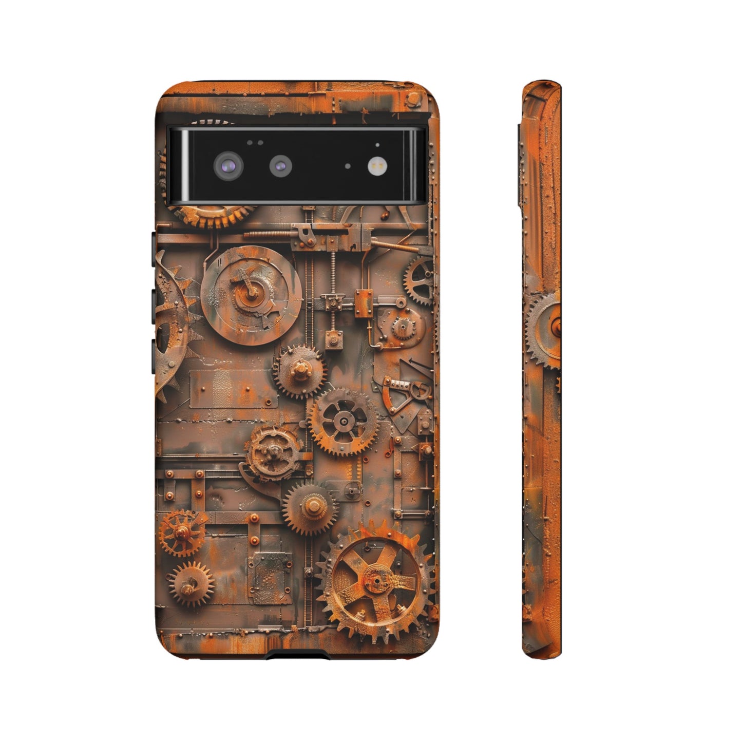 Rusted Steampunk Gearworks Phone Case for iPhone, Samsung Galaxy, and Google Pixel Devices