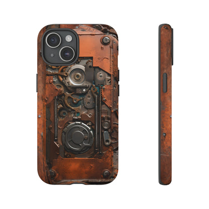 Rusted Mechanisms Phone Case – Steampunk Metal Gear Design for iPhone, Samsung Galaxy, and Google Pixel Devices