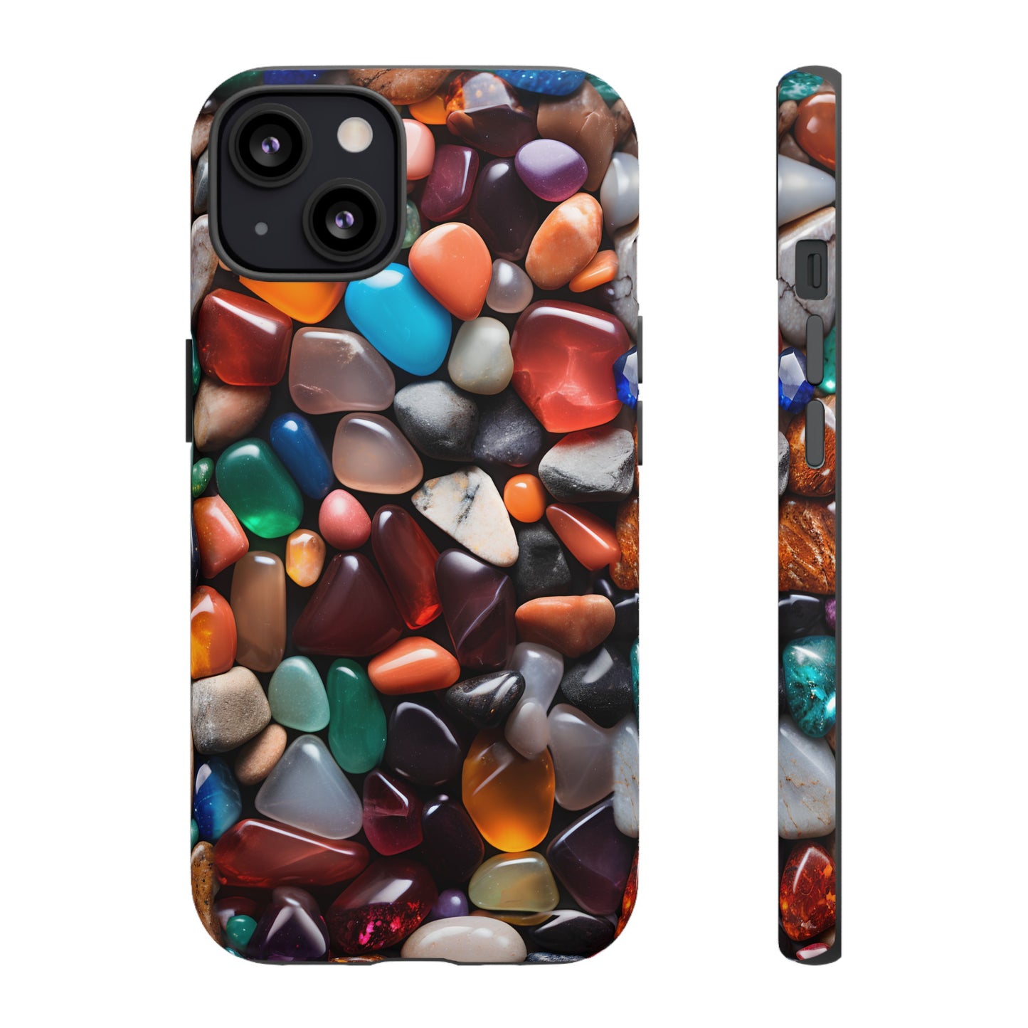 Colorful Stones Phone Case – Vibrant Polished Gemstone Design for iPhone, Samsung Galaxy, and Google Pixel Devices