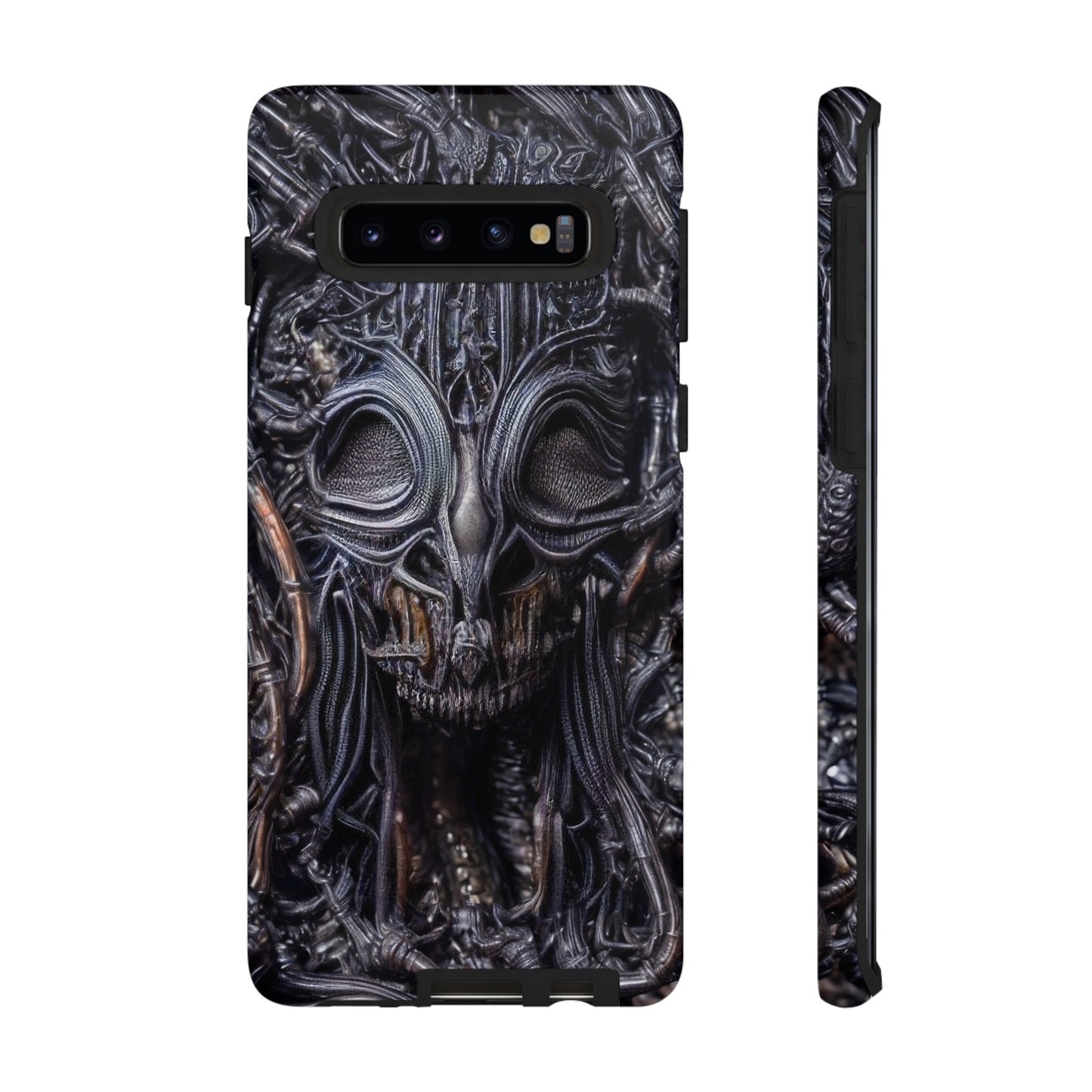 Biomechanical Horror 2 Phone Case – Futuristic Alien Horror Design for iPhone, Samsung Galaxy, and Google Pixel Devices