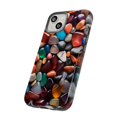 Colorful Stones Phone Case – Vibrant Polished Gemstone Design for iPhone, Samsung Galaxy, and Google Pixel Devices