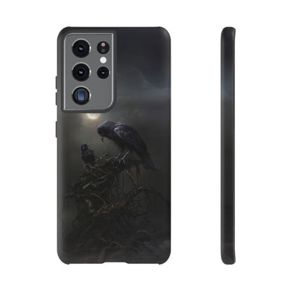 Gothic Raven Phone Case - Dark Crow Art for iPhone, Samsung Galaxy, and Google Pixel Devices