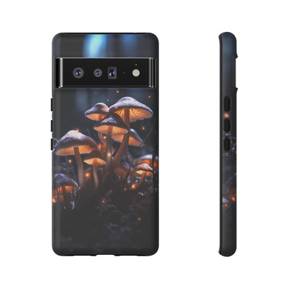 Glowing Mushrooms at Night Phone Case – Enchanting Fantasy Forest Design for iPhone, Samsung Galaxy, and Google Pixel Devices