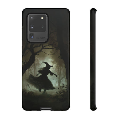 Spooky Witch Silhouette Phone Case - Halloween Dark Art Design for iPhone, Samsung Galaxy, and Google Pixel Devices