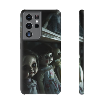 Creepy Dolls Phone Case – Eerie Vintage Doll Design for iPhone, Samsung Galaxy, and Google Pixel Devices