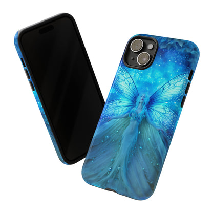 Blue Cosmic Fairy Phone Case – Enchanting Fae Design for iPhone, Samsung Galaxy, and Google Pixel Devices