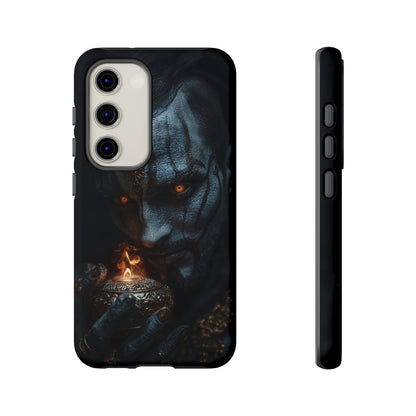 Dark Djinn Warrior Phone Case - Intricate Fantasy Art Protective Cover for iPhone, Samsung Galaxy, and Google Pixel Devices