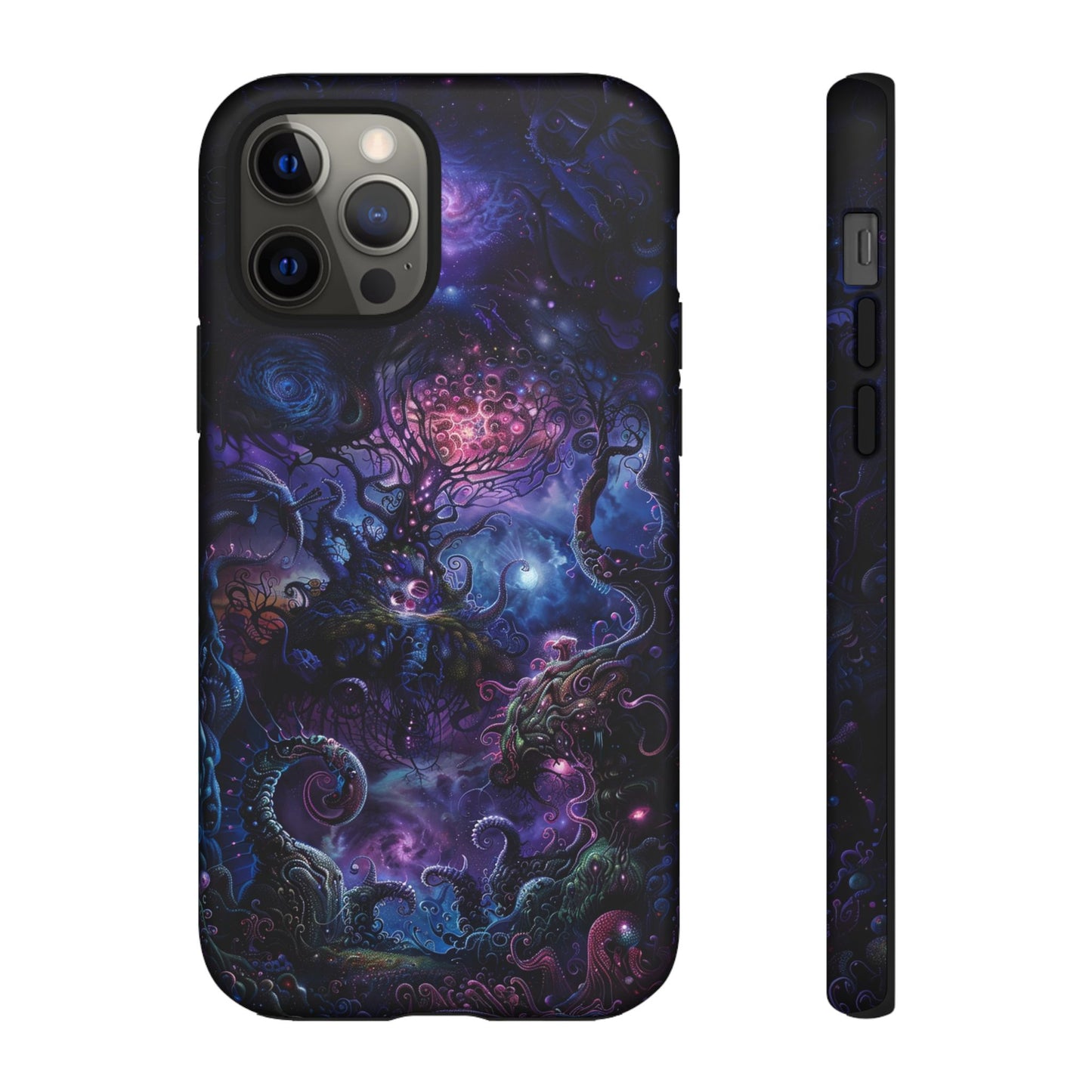 Trippy Psychedelic Alien Landscape Phone Case - Vibrant Abstract Design for iPhone, Samsung Galaxy and Google Pixel Devices