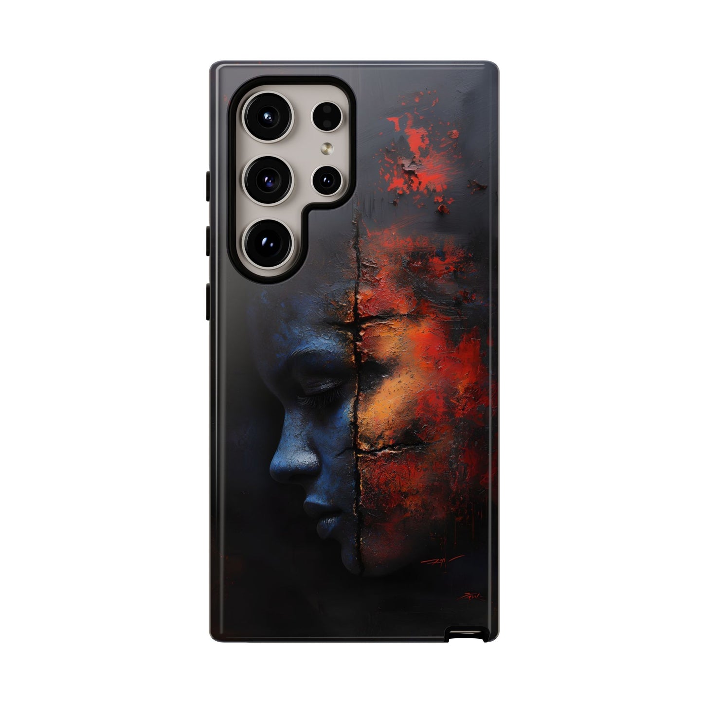 Abstract Duality Art Phone Case - Bold Modern Design