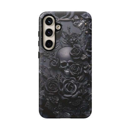 Gothic Black Roses Tough Phone Case – Elegant Dark Floral Design for iPhone, Samsung Galaxy, and Google Pixel Devices