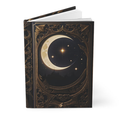 The Gothic Crescent Moon Hardcover Notebook – Enchanting Journal for Creative Writing and Nocturnal Reflections