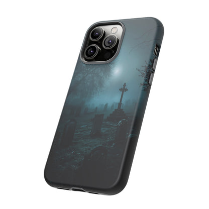 Graveyard at Night Phone Case – Eerie Cemetery Design for iPhone, Samsung Galaxy, and Google Pixel Devices