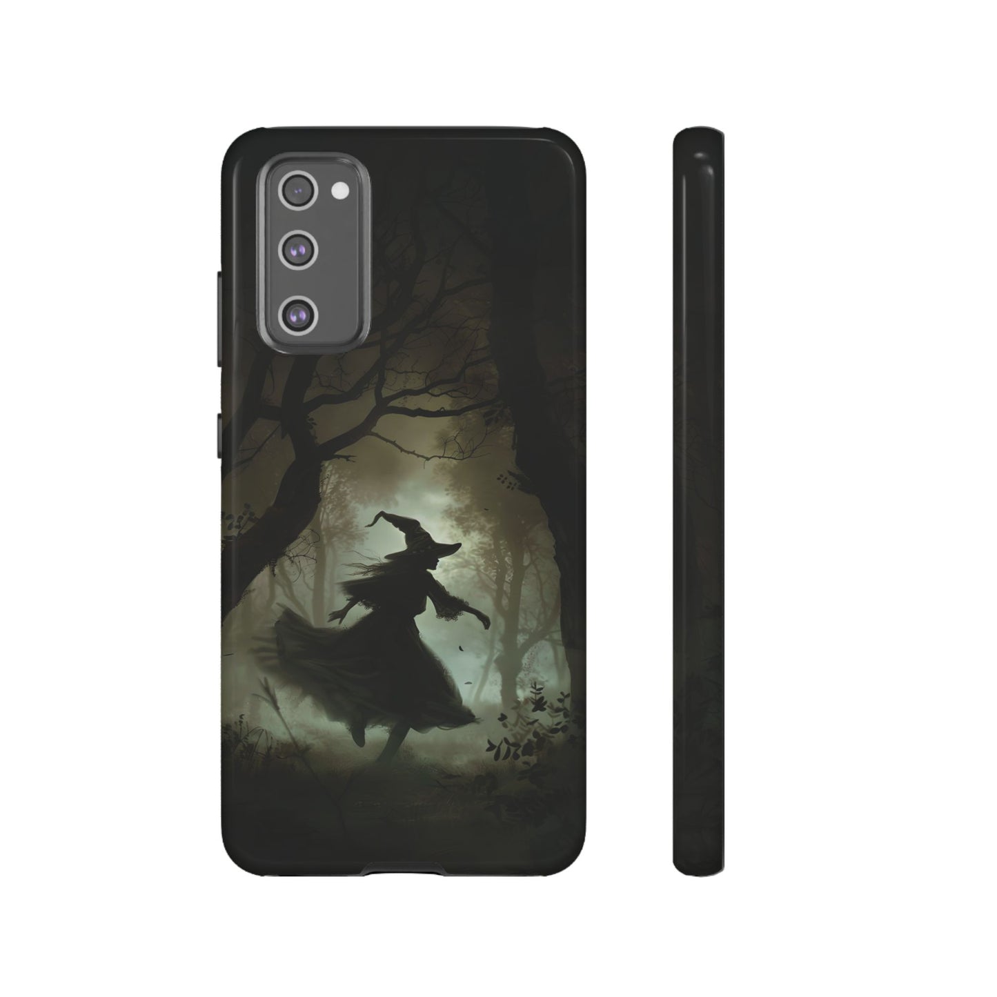 Spooky Witch Silhouette Phone Case - Halloween Dark Art Design for iPhone, Samsung Galaxy, and Google Pixel Devices