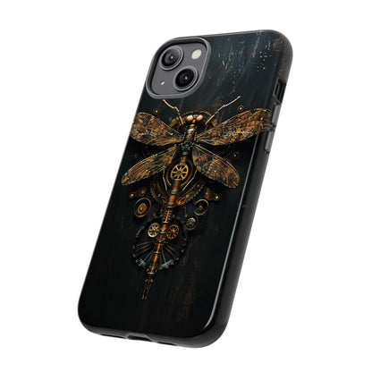 Steampunk Dragonfly Phone Case - Intricate Gear Design for iPhone, Samsung Galaxy, Google Pixel Devices