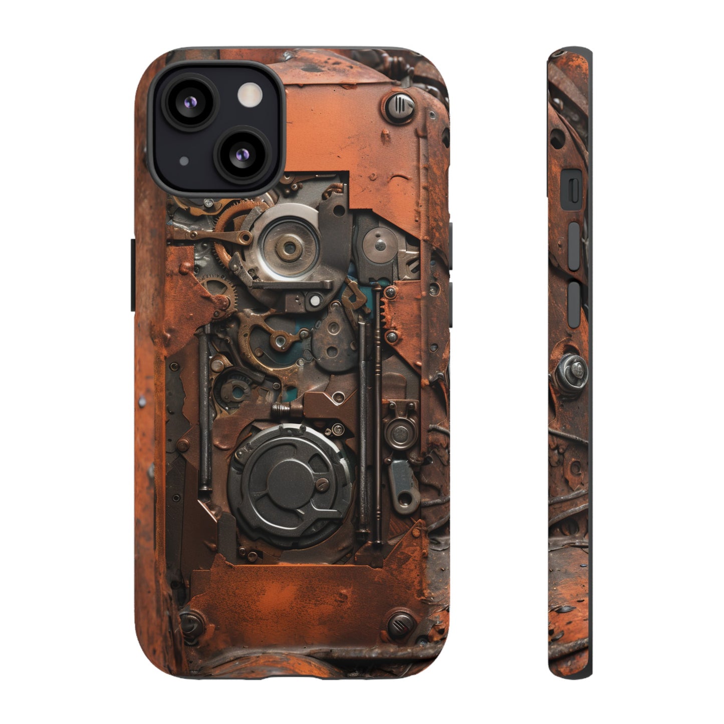 Rusted Mechanisms Phone Case – Steampunk Metal Gear Design for iPhone, Samsung Galaxy, and Google Pixel Devices