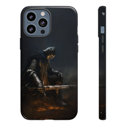 Dark Knight of the Abyss Phone Case - iPhone, Samsung Galaxy, Google Pixel - Epic Medieval Warrior Art, Protective Case, Fantasy Art