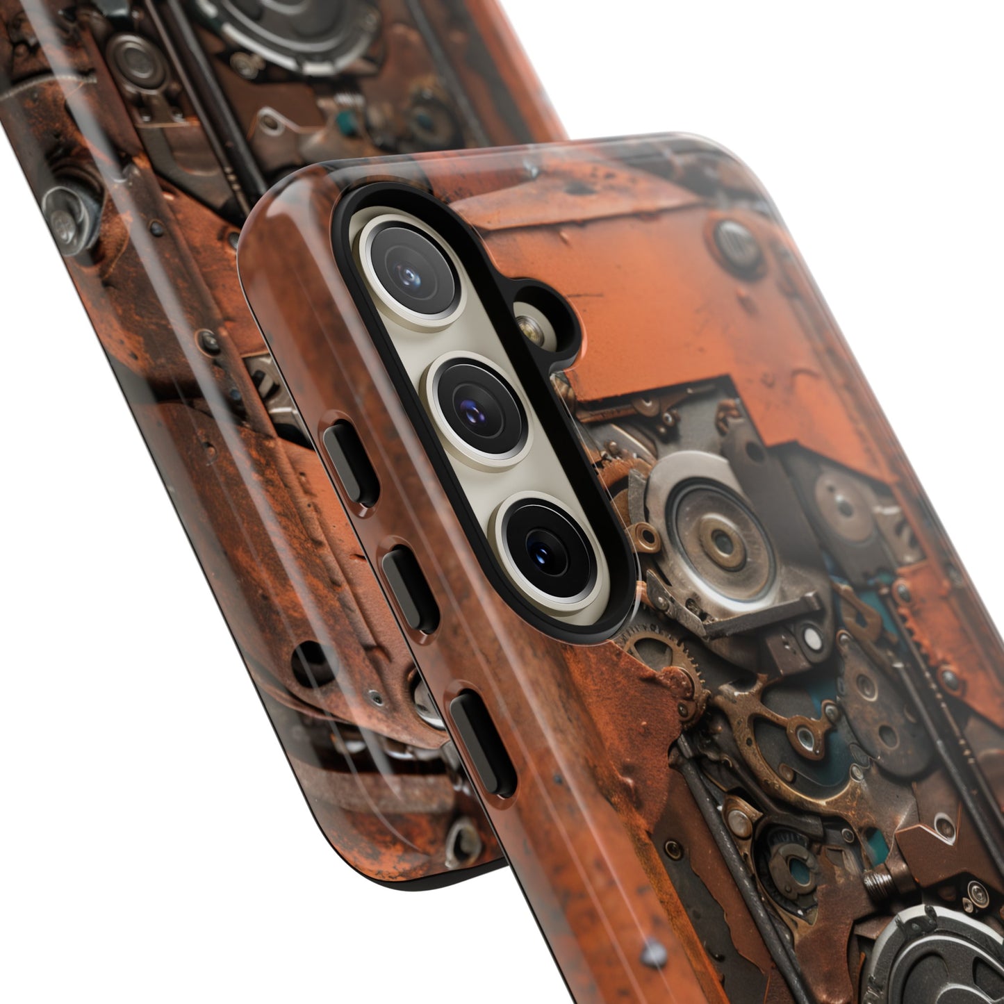 Rusted Mechanisms Phone Case – Steampunk Metal Gear Design for iPhone, Samsung Galaxy, and Google Pixel Devices