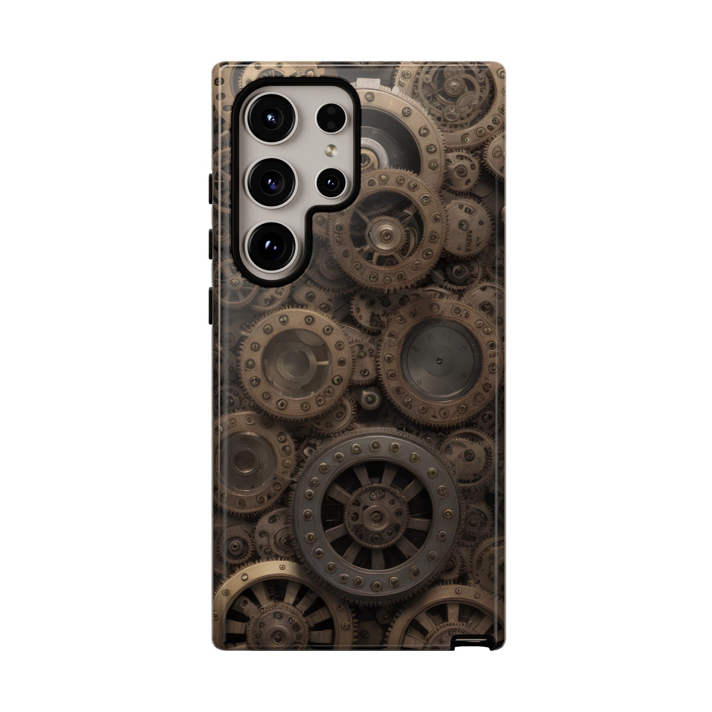 Gearworks 3 Phone Case – Steampunk Victorian Design with Gears and Clockwork for iPhone, Samsung Galaxy, and Google Pixel Devices