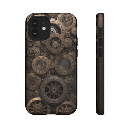 Gearworks 3 Phone Case – Steampunk Victorian Design with Gears and Clockwork for iPhone, Samsung Galaxy, and Google Pixel Devices