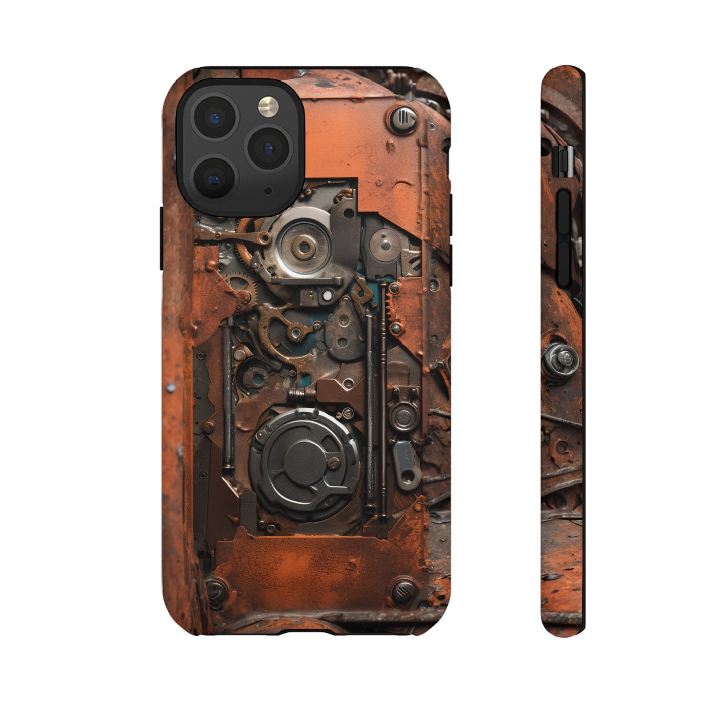 Rusted Mechanisms Phone Case – Steampunk Metal Gear Design for iPhone, Samsung Galaxy, and Google Pixel Devices