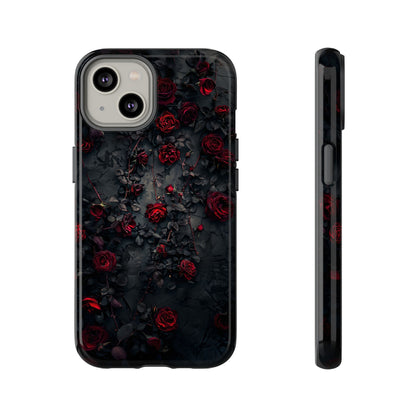 Gothic Roses Tough Phone Case – Elegant Dark Floral Design for iPhone, Samsung Galaxy, and Google Pixel Devices