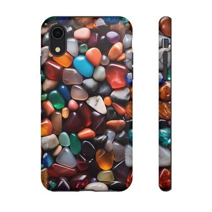 Colorful Stones Phone Case – Vibrant Polished Gemstone Design for iPhone, Samsung Galaxy, and Google Pixel Devices