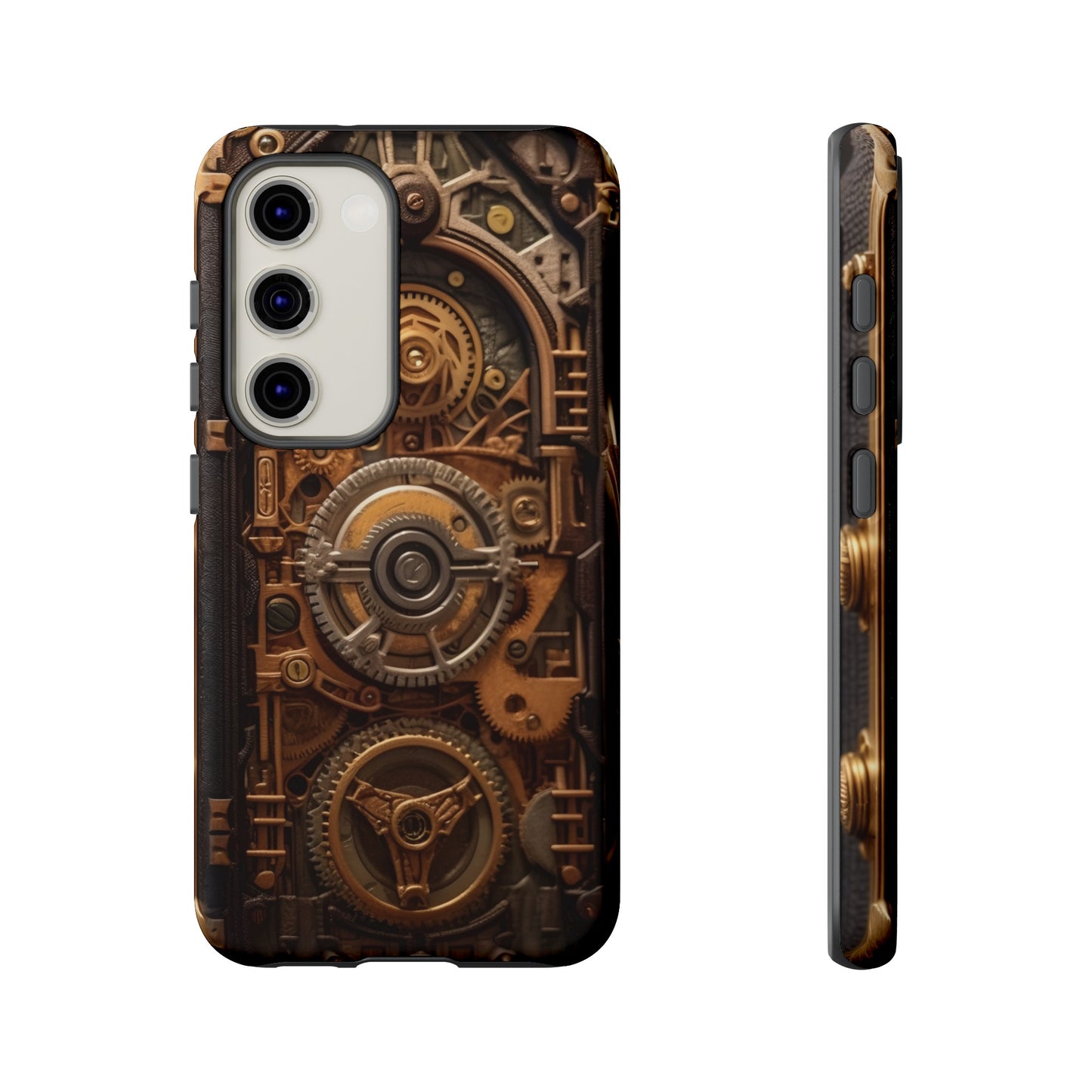 Gearworks Tough Phone Case – Steampunk Clockwork Design for iPhone, Samsung Galaxy, and Google Pixel Devices