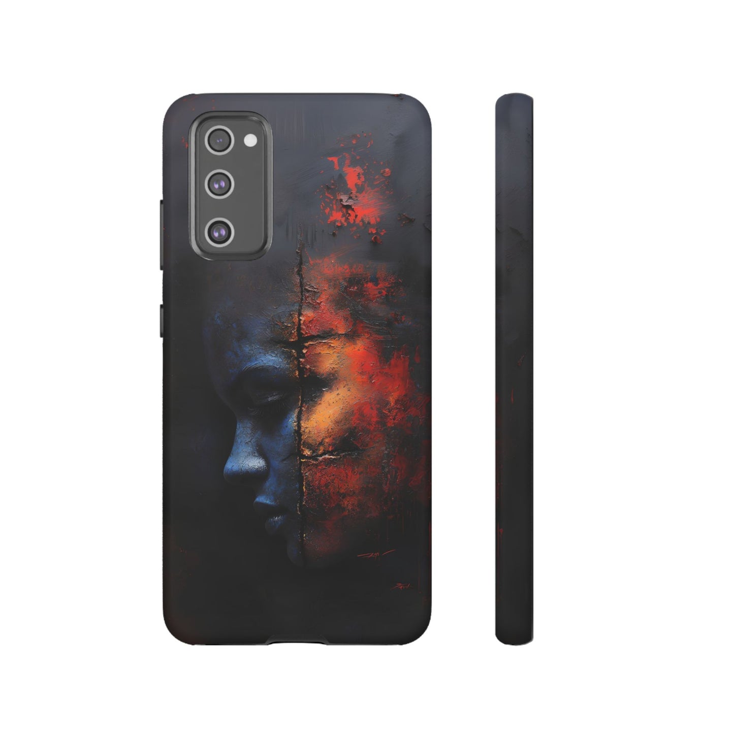 Abstract Duality Art Phone Case - Bold Modern Design