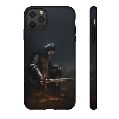 Dark Knight of the Abyss Phone Case - iPhone, Samsung Galaxy, Google Pixel - Epic Medieval Warrior Art, Protective Case, Fantasy Art