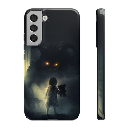 A Child Facing A Terrifying Monster Phone Case - for iPhone, Samsung Galaxy, and Google Pixel Devices