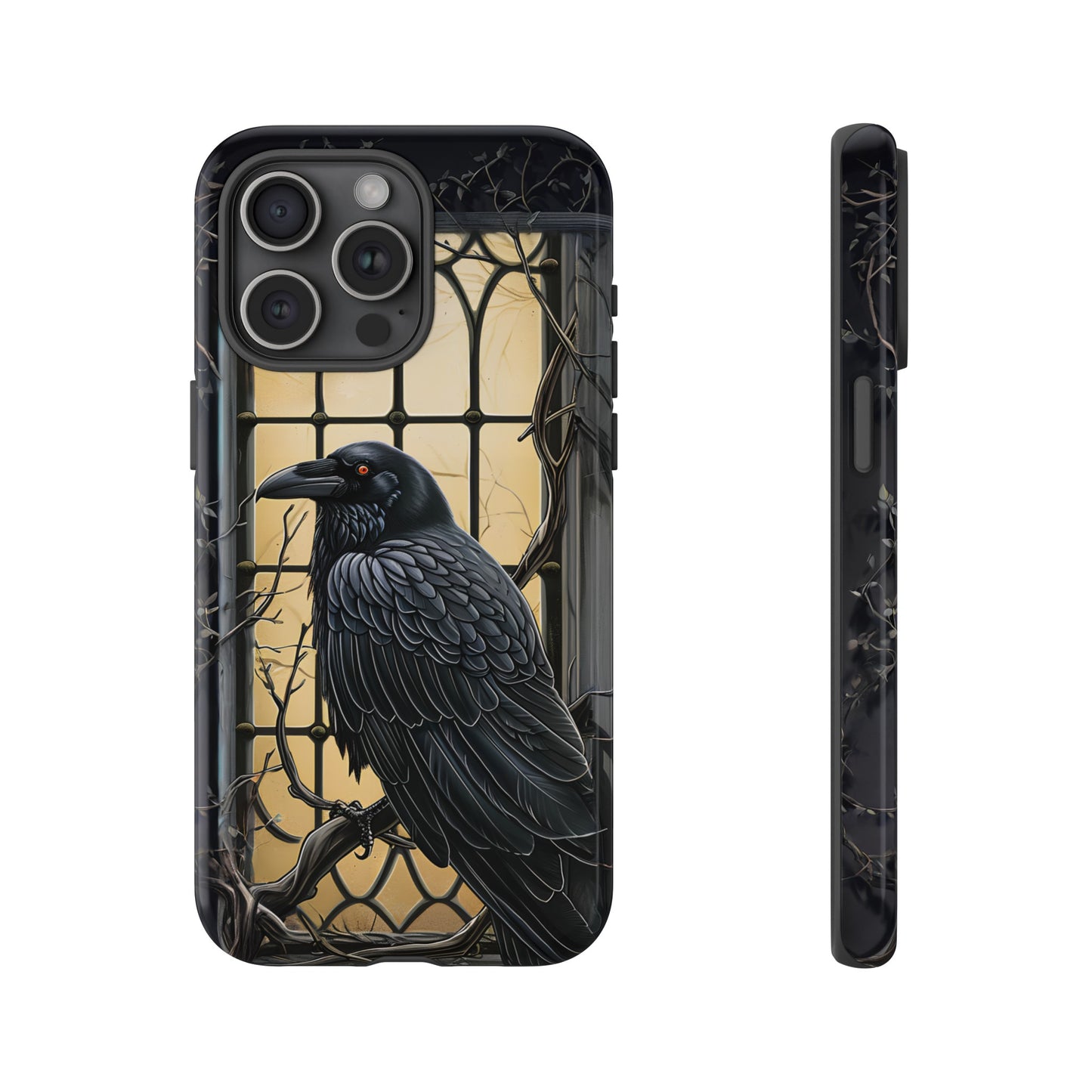 The Raven Phone Case – Edgar Allan Poe Inspired Gothic Design for iPhone, Samsung Galaxy, and Google Pixel Devices