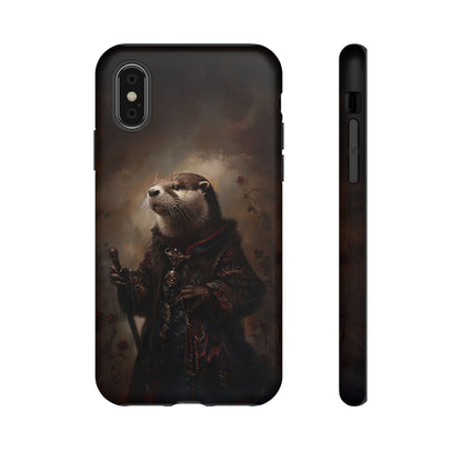 Noble Otter King Phone Case - Vintage Gothic Animal Art Design for iPhone, Samsung Galaxy, and Google Pixel Devices