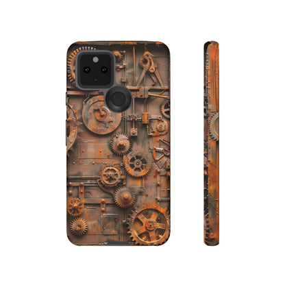 Rusted Steampunk Gearworks Phone Case for iPhone, Samsung Galaxy, and Google Pixel Devices