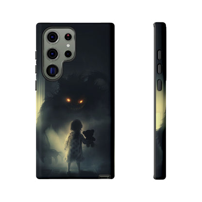 A Child Facing A Terrifying Monster Phone Case - for iPhone, Samsung Galaxy, and Google Pixel Devices