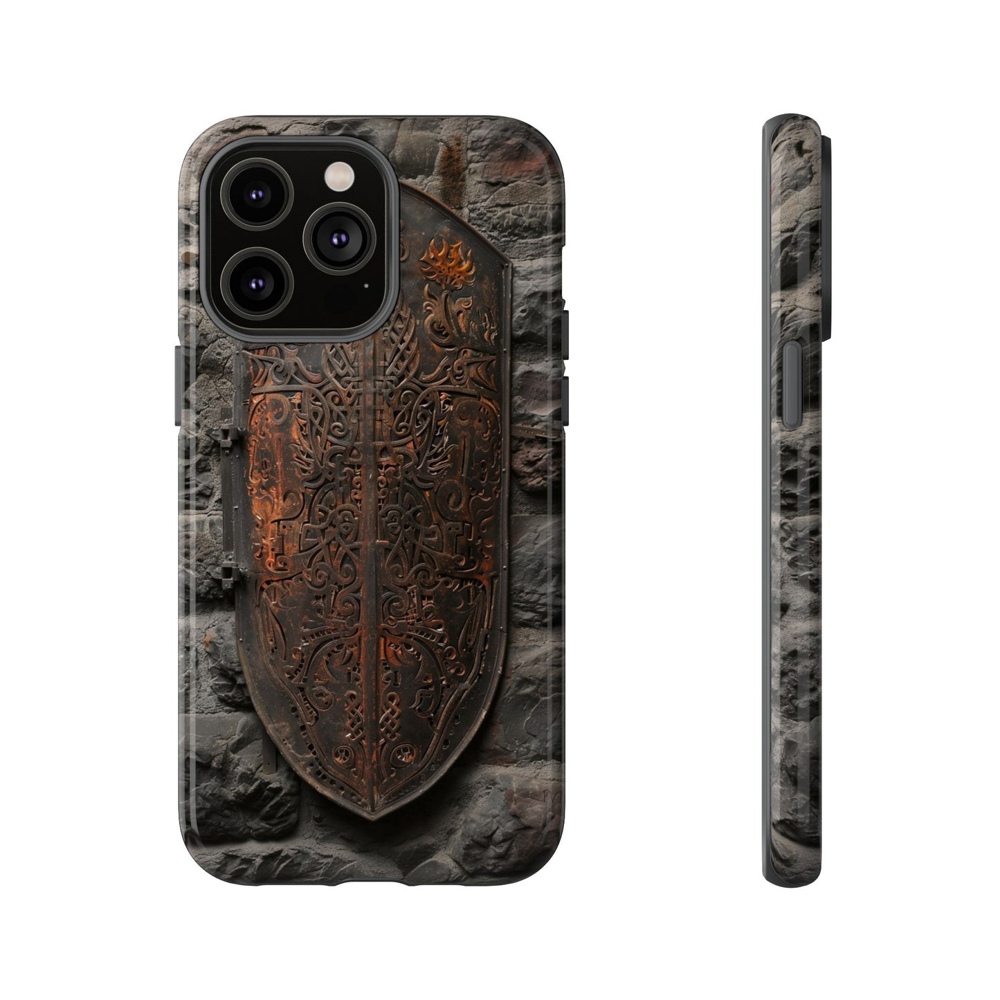 Medieval Shield Phone Case - Ornate Ancient Armor Design for iPhone and Samsung Galaxy Devices