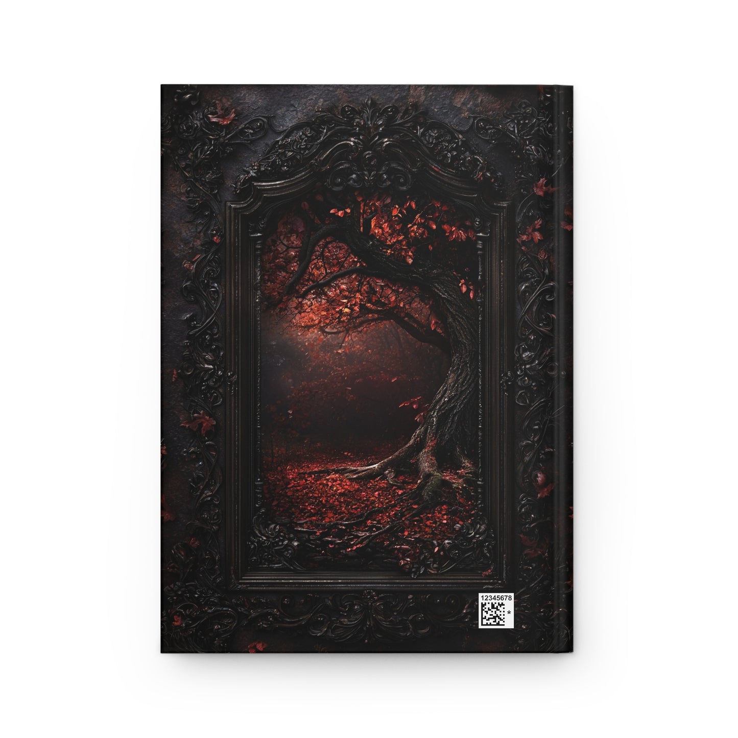 Enchanted Dark Forest Hardcover Journal - Gothic Art Notebook with Intricate Tree Design