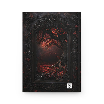 Enchanted Dark Forest Hardcover Journal - Gothic Art Notebook with Intricate Tree Design