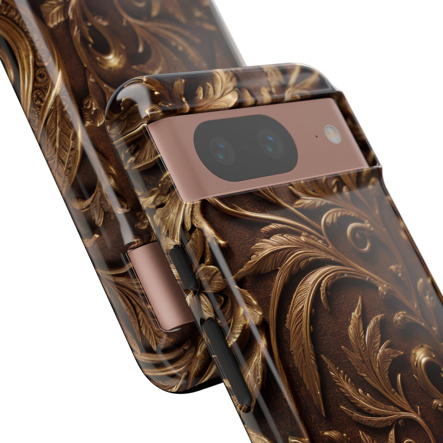 Elegant Bronze Phone Case – Victorian Floral Design for iPhone, Samsung Galaxy, and Google Pixel Devices