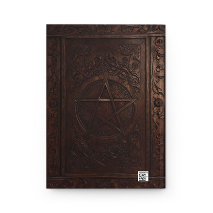 Pentacle Grimoire Hardcover Notebook – Mystical Journal for Witchcraft, Occult Magic, and Creative Writing