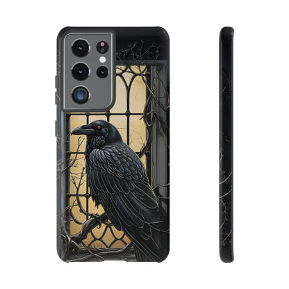 The Raven Phone Case – Edgar Allan Poe Inspired Gothic Design for iPhone, Samsung Galaxy, and Google Pixel Devices