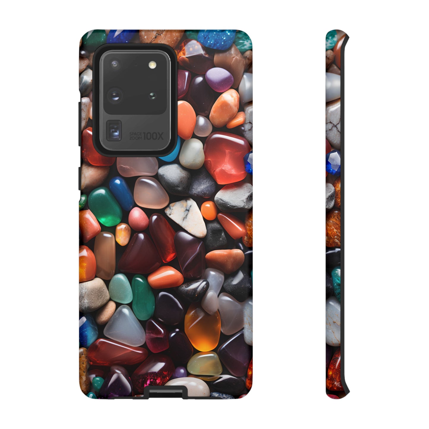 Colorful Stones Phone Case – Vibrant Polished Gemstone Design for iPhone, Samsung Galaxy, and Google Pixel Devices