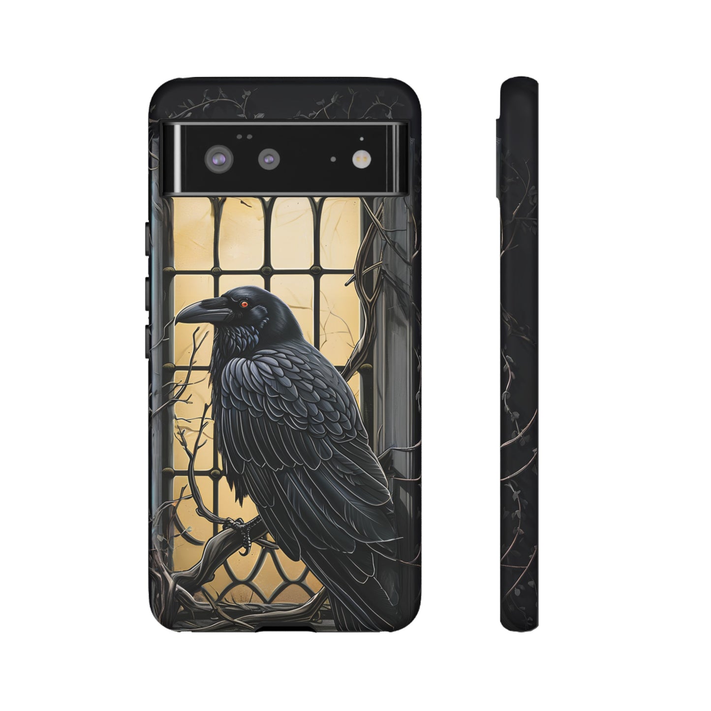 The Raven Phone Case – Edgar Allan Poe Inspired Gothic Design for iPhone, Samsung Galaxy, and Google Pixel Devices