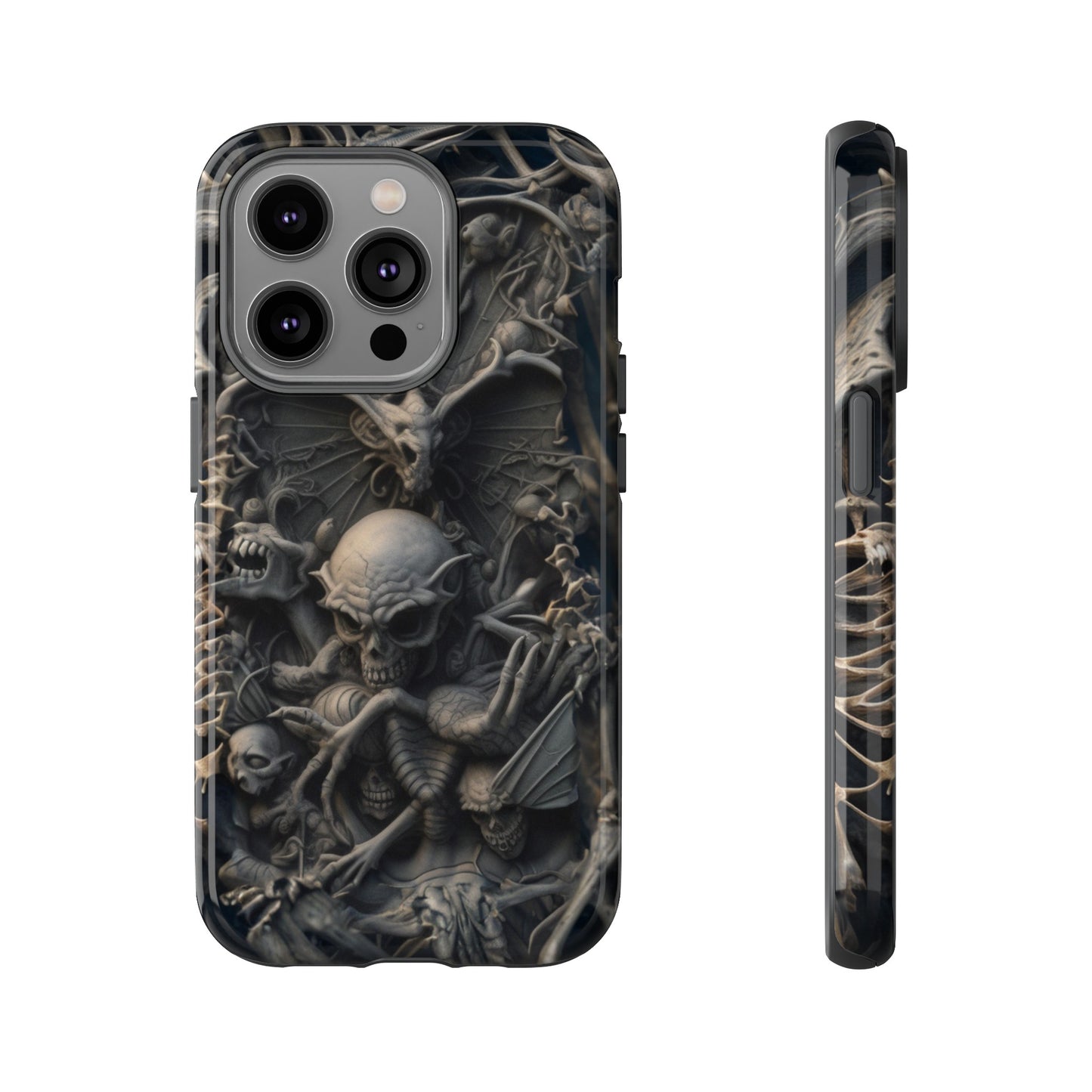 Those Who Dwell Below #1 Phone Case – Intricate Gothic Skeleton Design for iPhone, Samsung Galaxy, Google Pixel Devices