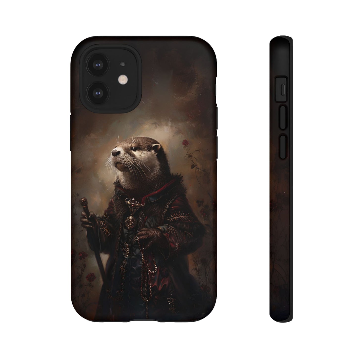 Noble Otter King Phone Case - Vintage Gothic Animal Art Design for iPhone, Samsung Galaxy, and Google Pixel Devices