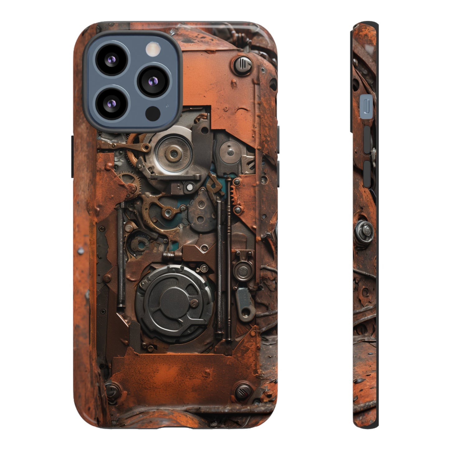 Rusted Mechanisms Phone Case – Steampunk Metal Gear Design for iPhone, Samsung Galaxy, and Google Pixel Devices