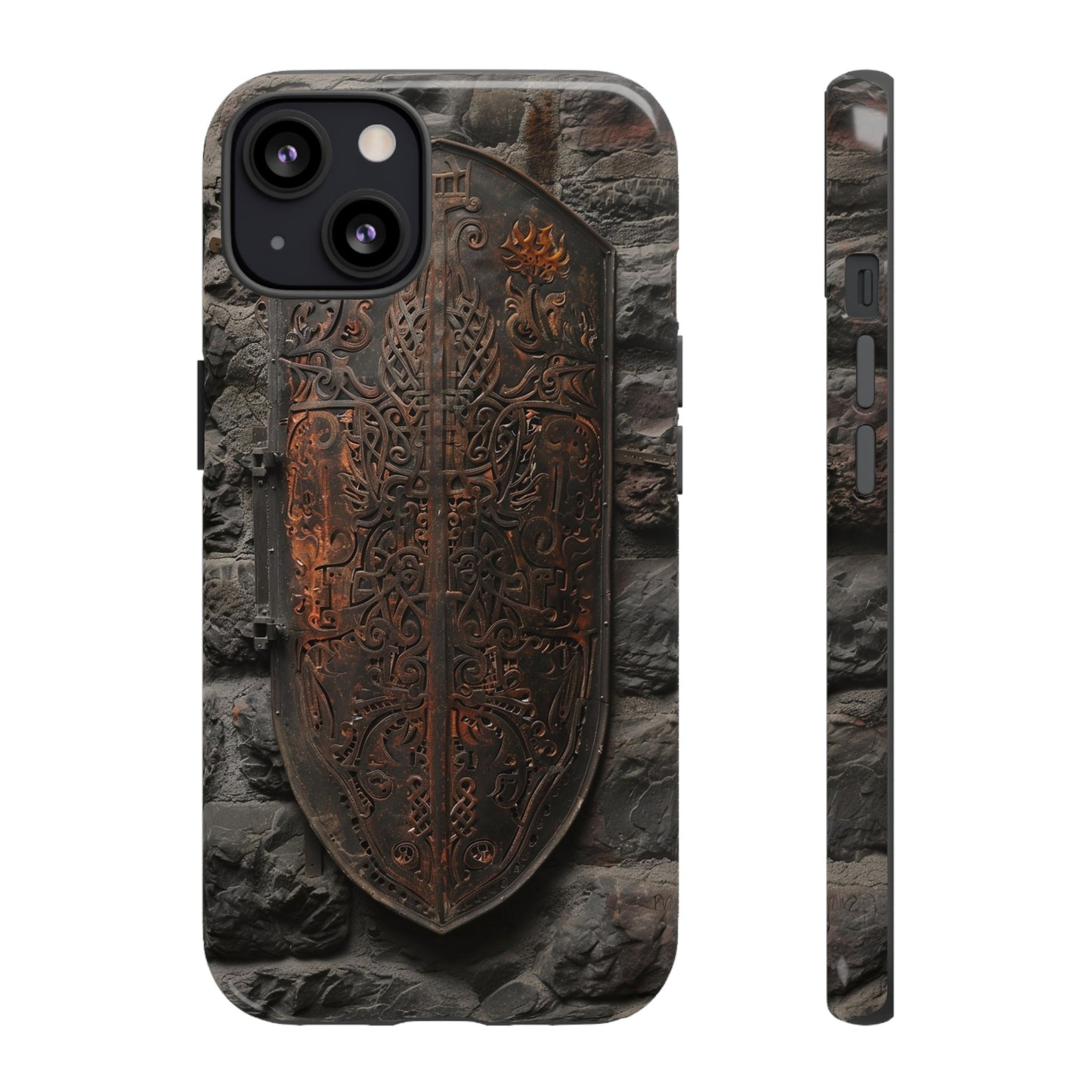 Medieval Shield Phone Case - Ornate Ancient Armor Design for iPhone and Samsung Galaxy Devices