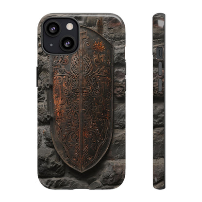 Medieval Shield Phone Case - Ornate Ancient Armor Design for iPhone and Samsung Galaxy Devices