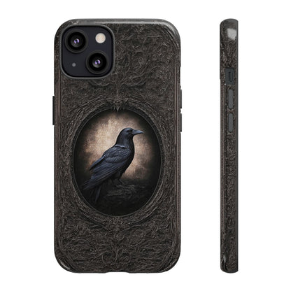 Gothic Raven Phone Case - Mysterious Dark Bird Design