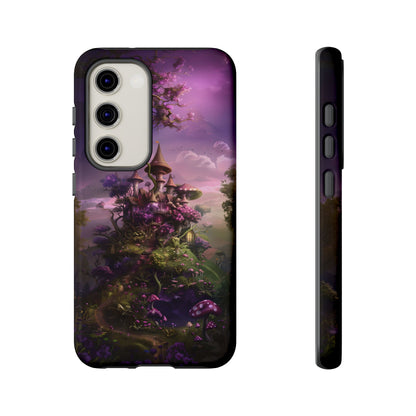 Enchanted Fairy Castle Phone Case - Magical Purple Fantasy Art for iPhone, Samsung Galaxy and Google Pixel Devices