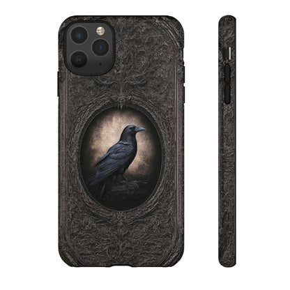Gothic Raven Phone Case - Mysterious Dark Bird Design